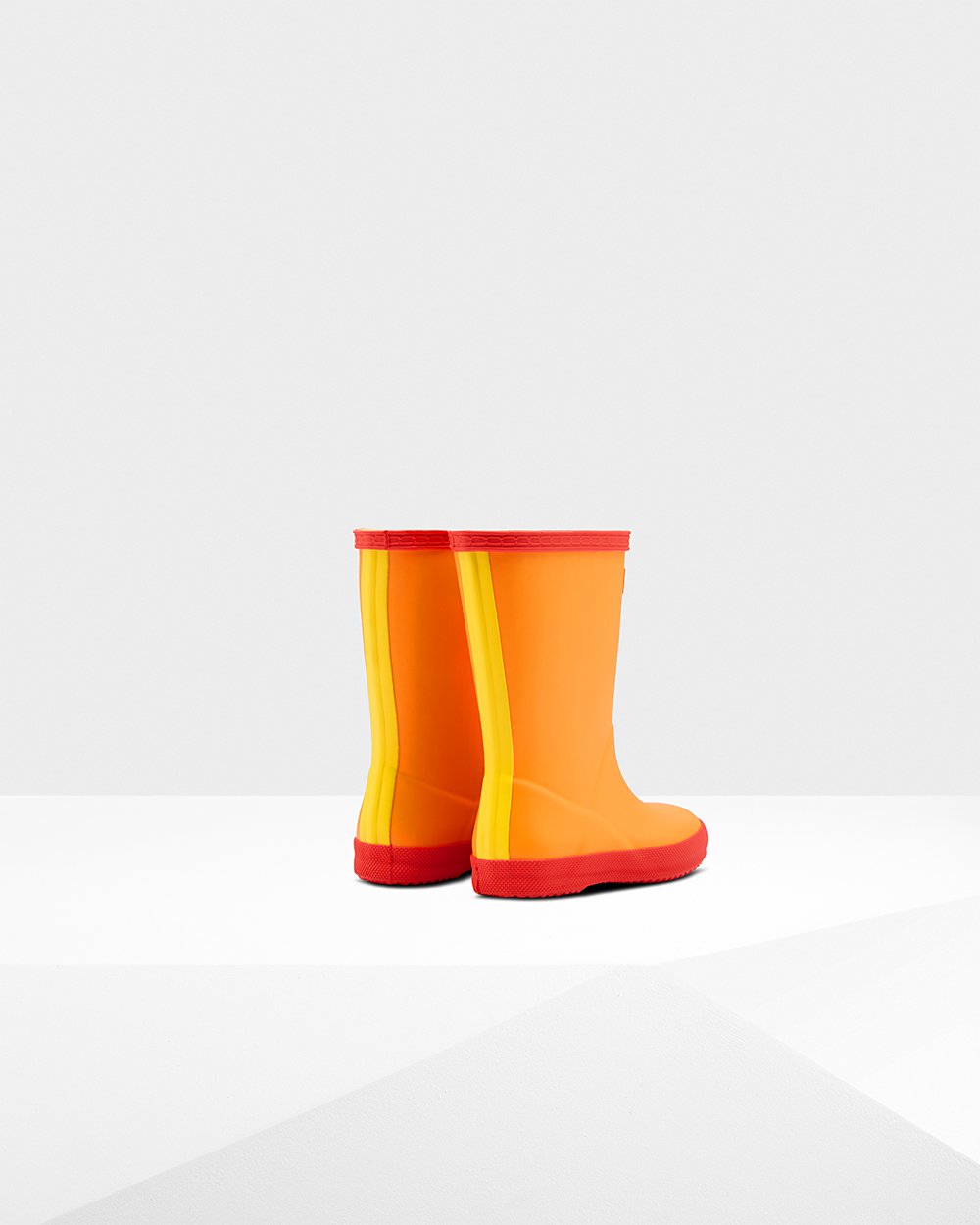 Botas de Lluvia Hunter Niños - Original First Classic - Naranjas/Amarillos - FZABHCN-87